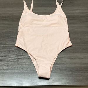 Pretty Garden One Piece Swimsuit Peach Adj Strap U Neck Size Medium